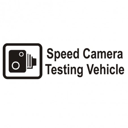 Speed Camera Testing Vehicle huumoriga autokleebis