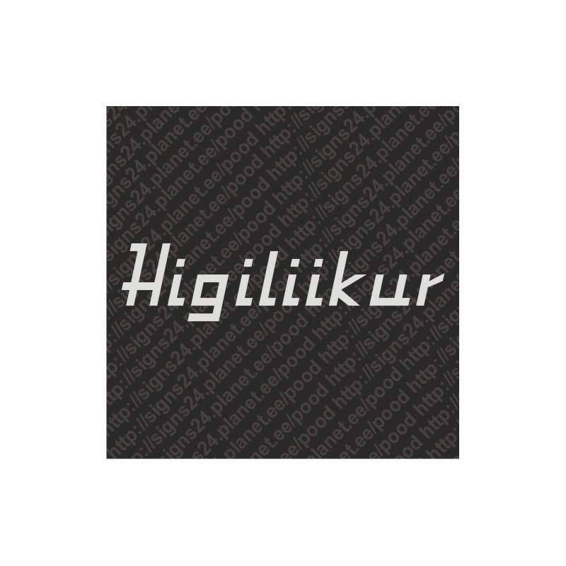 Higiliikur - vinyl decal, bumper sticker