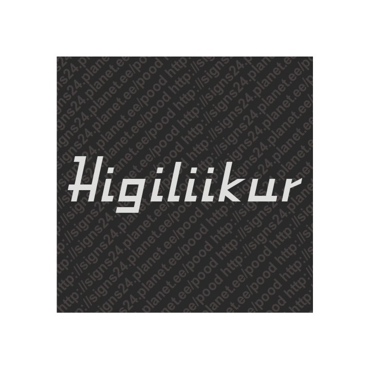 Higiliikur - vinyl decal, bumper sticker