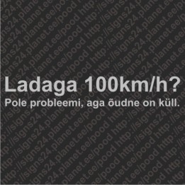 Ladaga 100km/h? - vinüülkleebis, pamprikleebis