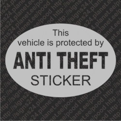 This Vechicle Is Protected By Anti Theft Sticker
