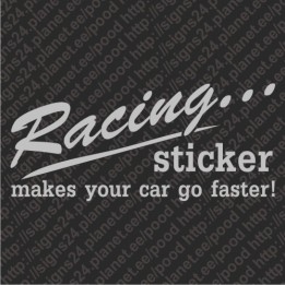 RACING STICKERS MAKE YOUR CAR GO FASTER