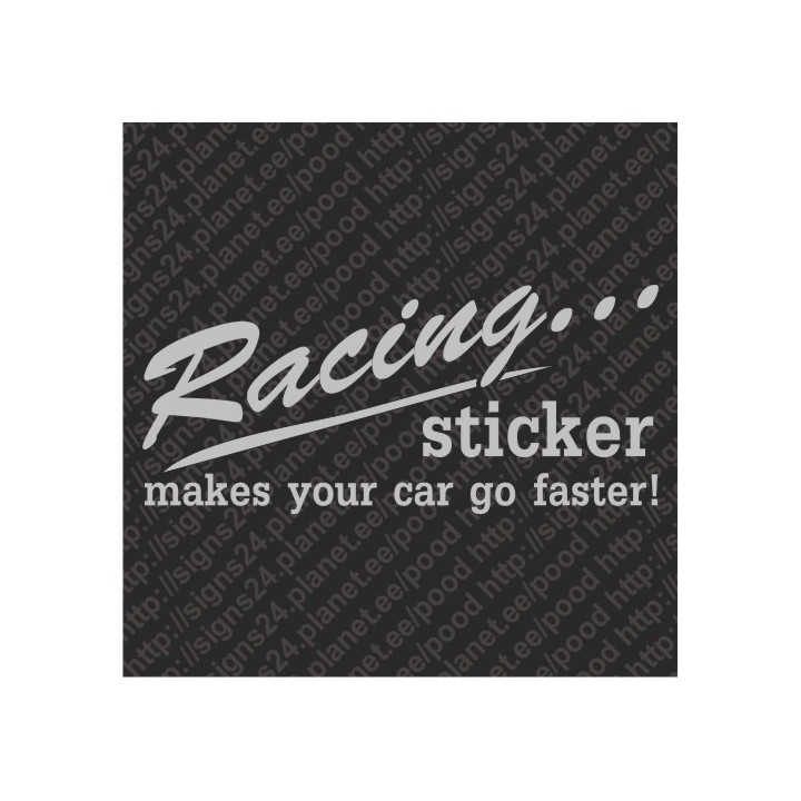 RACING STICKERS MAKE YOUR CAR GO FASTER
