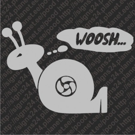 Turbo Snail - funny vinyl sticker