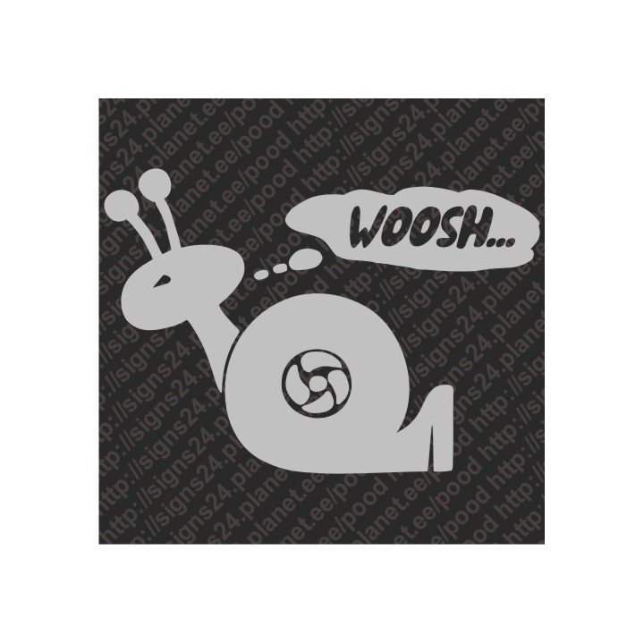 Turbo Snail - funny vinyl sticker