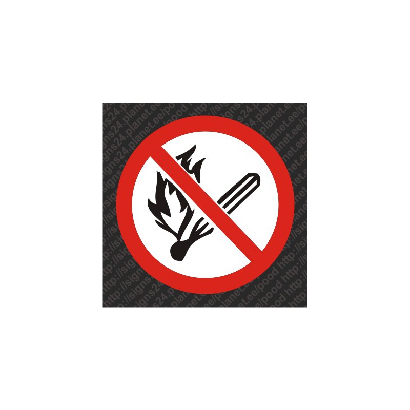 Tuletegemine keelatud - kleebis hoiatuskleebis