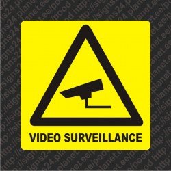Self adhesive Video Surveillance sign sticker (English)