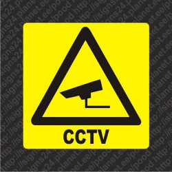 Selvklebende Video Overvåking skilt klistremerke CCTV (norsk)