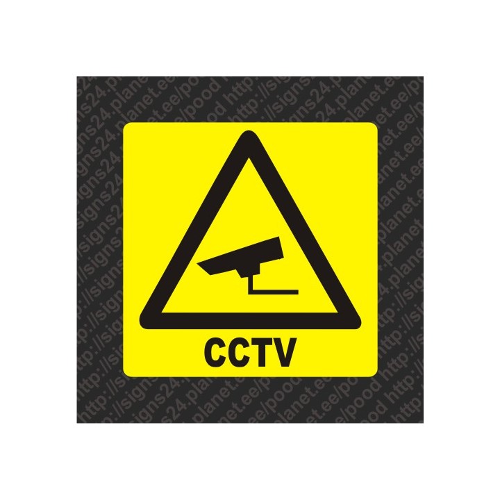 Selvklebende Video Overvåking skilt klistremerke CCTV (norsk)