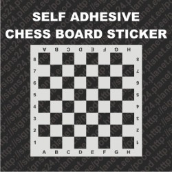 Self adhesive Chess board game imitation sticker decal