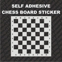 Self adhesive Chess board game imitation sticker decal