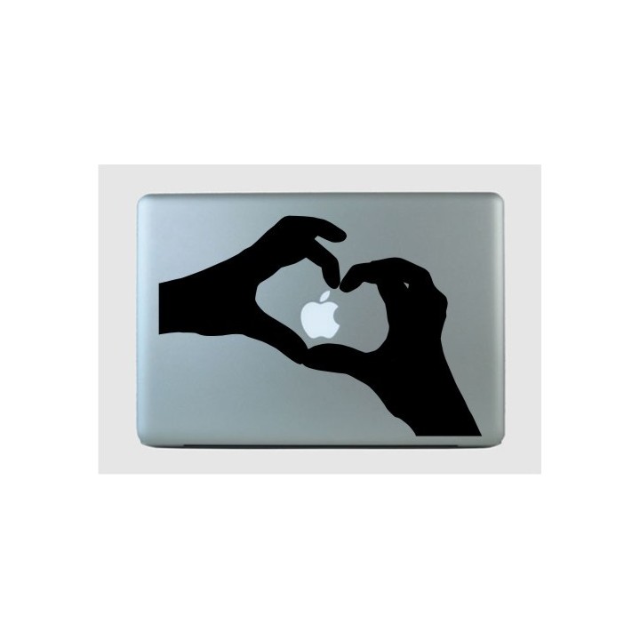 HEART FINGERS - LAPTOP COVER LID DESIGN DECAL