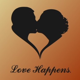Love Happens - self adhesive wall decoration sticker