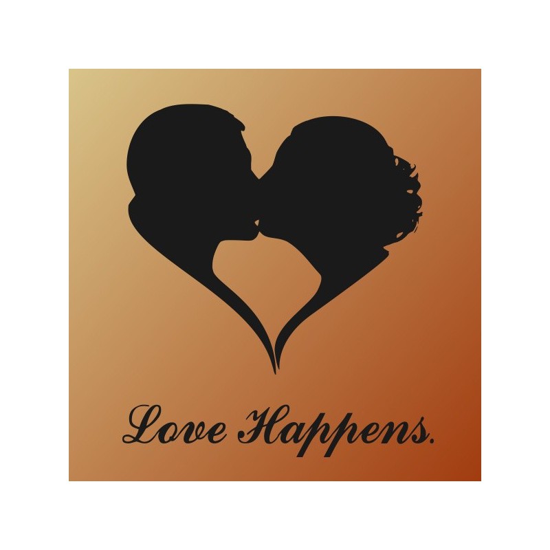 Love Happens - self adhesive wall decoration sticker