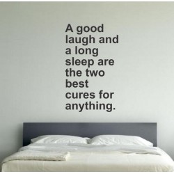 Good laugh and sleep are cures for everything - self adhesive wall decoration sticker