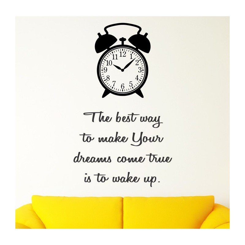 Best way To Make Your Dreams Come True - self adhesive wall decoration sticker