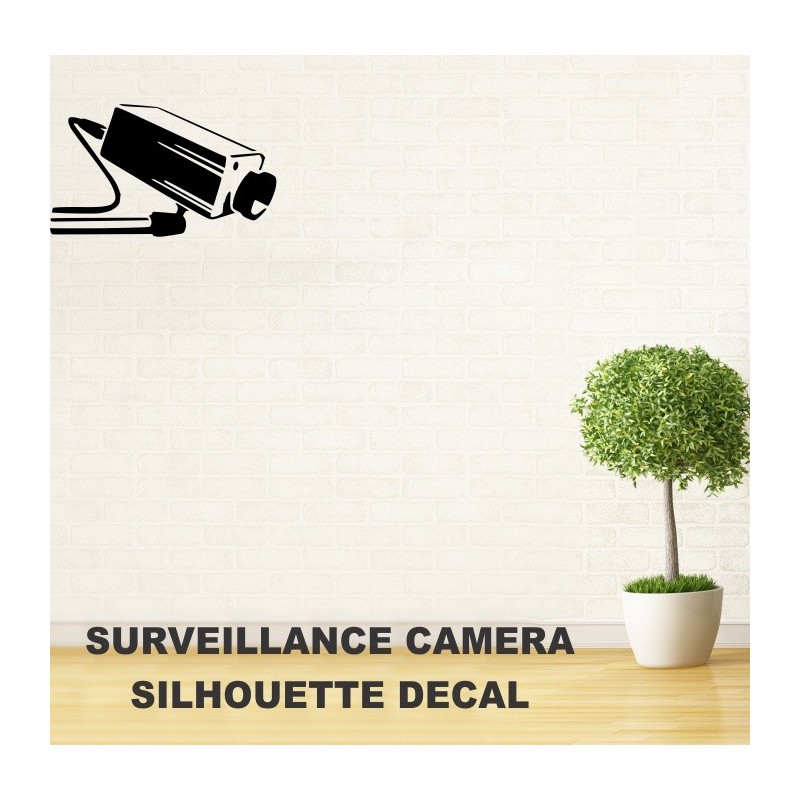 Surveillance Camera Silhouette - self adhesive wall decoration sticker