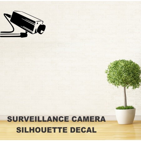 Surveillance Camera Silhouette - self adhesive wall decoration sticker