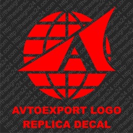 Avtoexport logo nõukogudeaegne replika retro kleebis