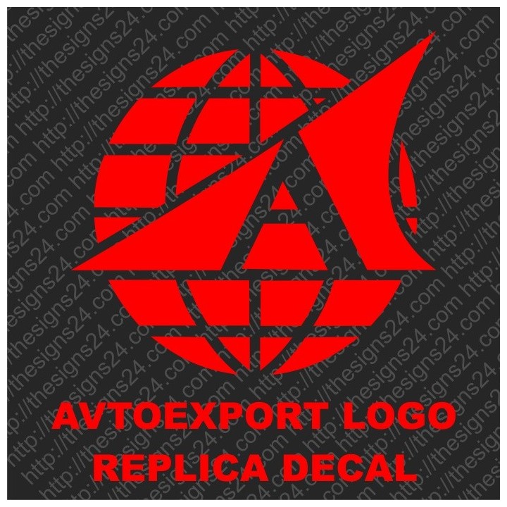 Avtoexport logo soviet car replica stickers retro motorsport decals