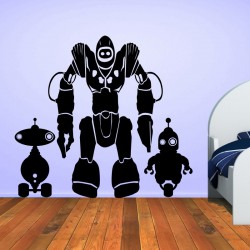 Robotid lastetuppa - kleebitavad seinadekoratsioonid seinakleebised