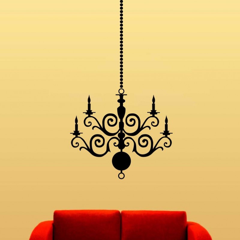Cristal Chandelier - self adhesive wall decal