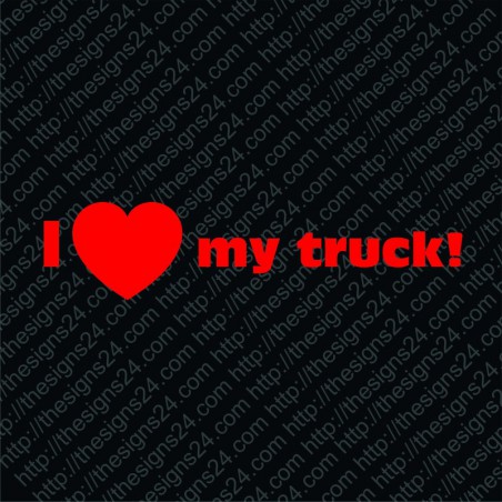 I Love My Truck - car vinyl decal bumper sticker