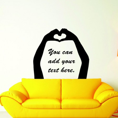 Hands Form A Heart  - self adhesive wall decal