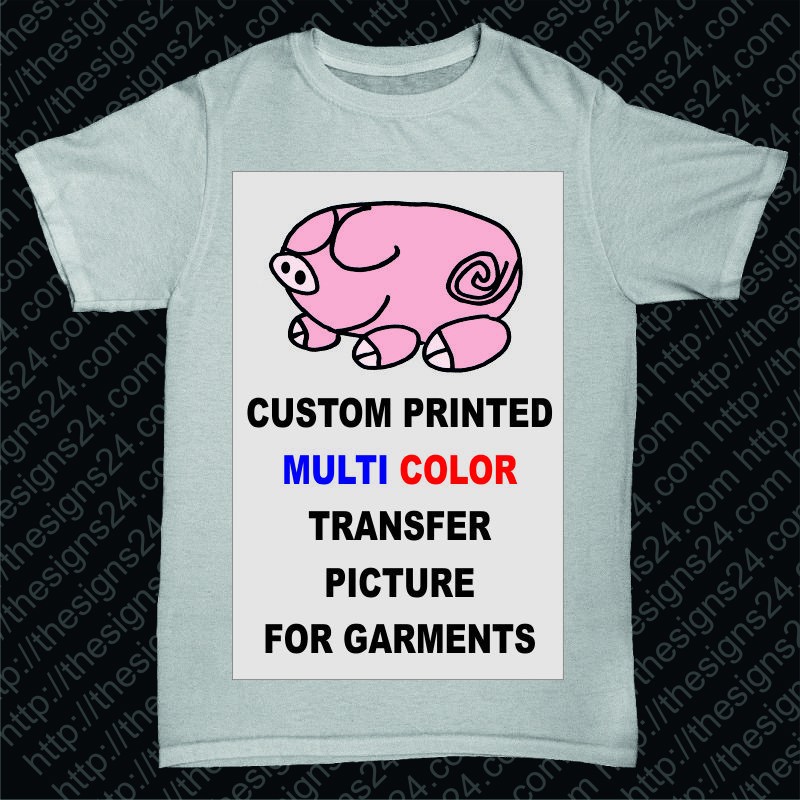 CUSTOMIZED T SHIRT PRINTING IRON ON HEAT TRANSDER