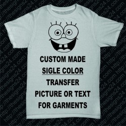 Custom Made Single Color Transfer Picture for Garments A5 to A3