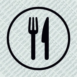 Self Adhesive Kitchen Door Sign Decal 