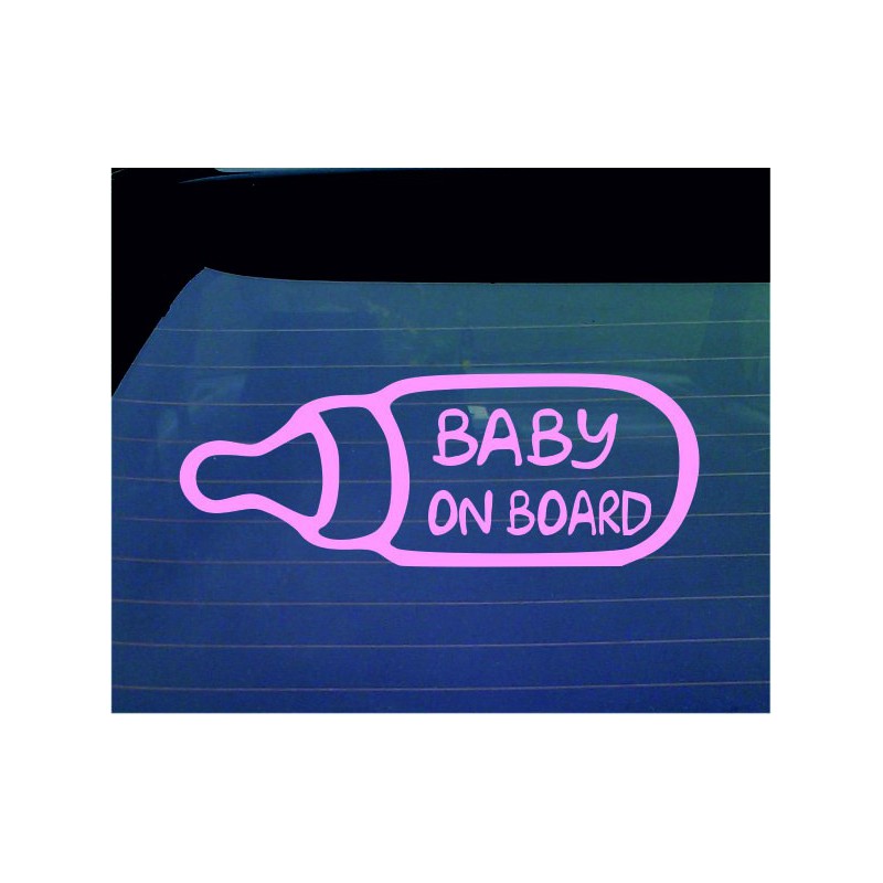 Baby on Board Milk Bottle Car Decal Bumper Sticker