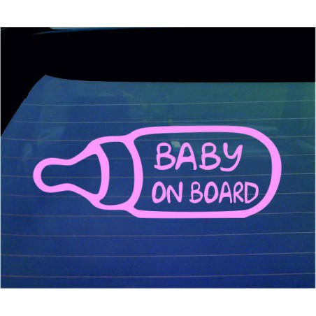 Baby on Board Milk Bottle Car Decal Bumper Sticker
