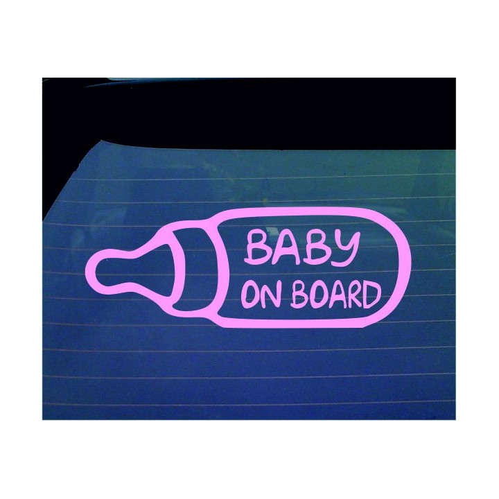 Baby on Board Milk Bottle Car Decal Bumper Sticker