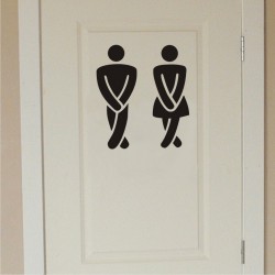 WC Toilet Door Sign v16