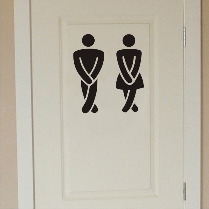 NALJAKAS WC TUALETI UKSESILT KLEEBIS nr16