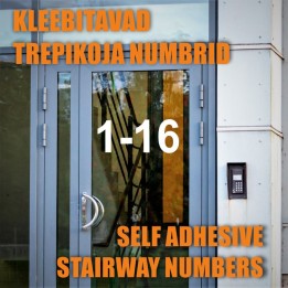 Kleebitavad trepikoja numbrid, trepikoja numbri kleeps korteriühistule
