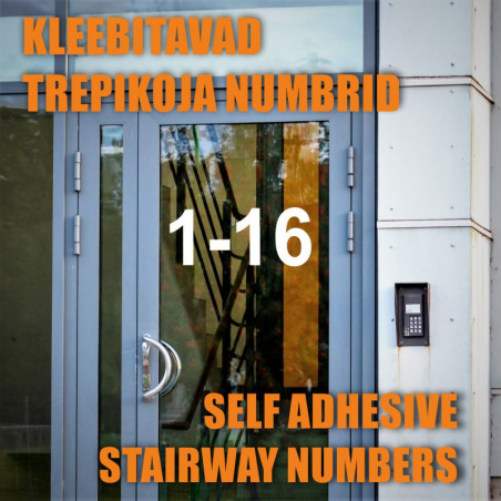 STAIRWELL NUMBER DECALS – ENTRANCE NUMBERS FOR APARTMENT AND OFFICE BUILDINGS