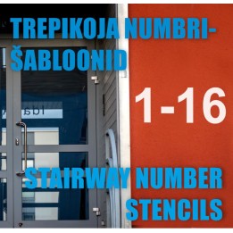 TREPIKOJA NUMBRITE ŠABLOON – TREPIKOJA NUMBRITE VÄRVIMISE ŠABLOON