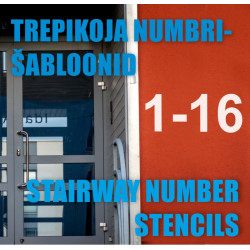 Staircase number template,...