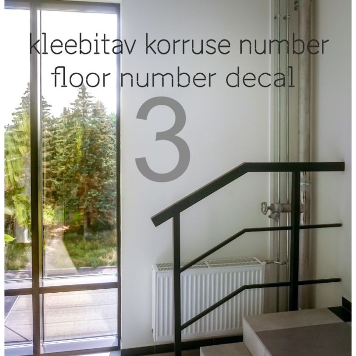 FLOOR NUMBER DECALS FOR APARTMENT AND OFFICE BUILDINGS