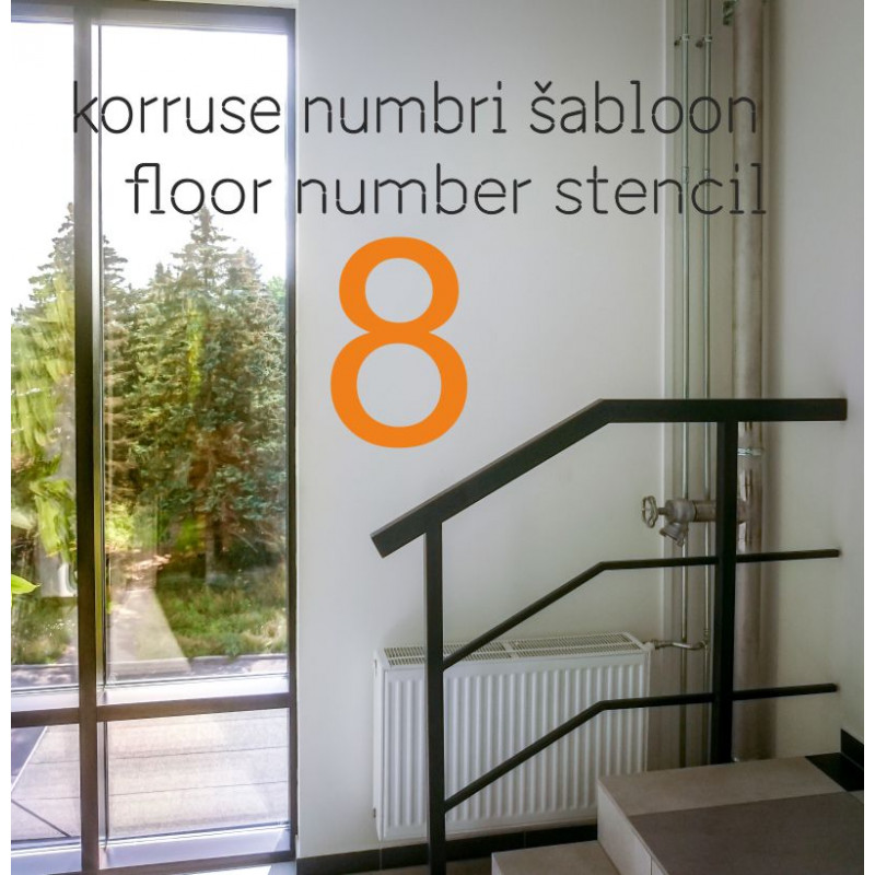 FLOOR NUMBER STENCILS FOR APARTMENT AND OFFICE BUILDINGS