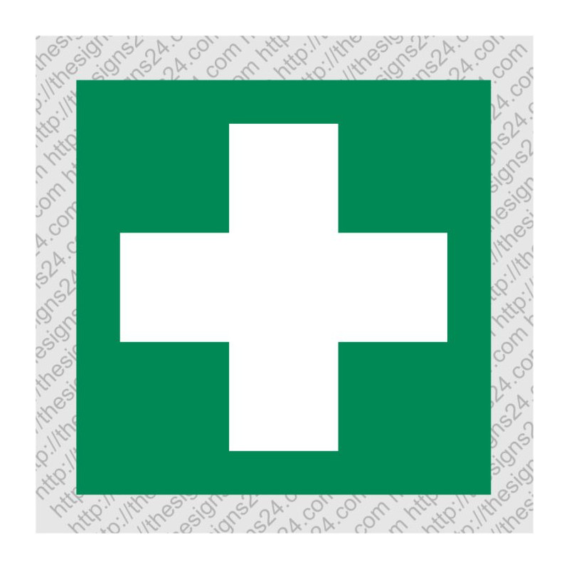 First aid equipment location marking sticker