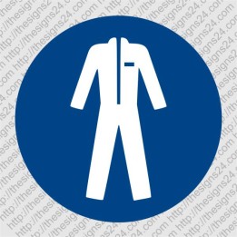 WEAR PROTECTIVE CLOTHING - ISO MANDATORY SAFETY LABLE