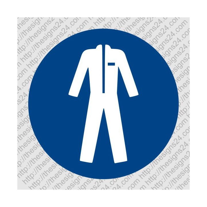 WEAR PROTECTIVE CLOTHING - ISO MANDATORY SAFETY LABLE