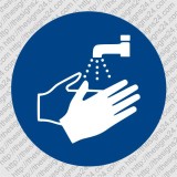 WASH YOUR HANDS - ISO MANDATORY SAFETY LABLE