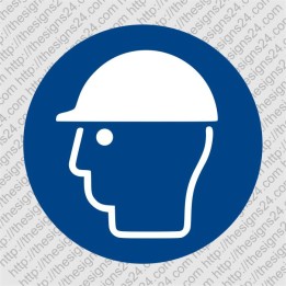 WEAR HELMET WEAR HEAD PROTECTION - ISO MANDATORY SAFETY LABLE
