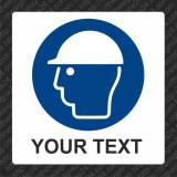 WEAR HELMET WEAR HEAD PROTECTION - ISO MANDATORY SAFETY LABLE