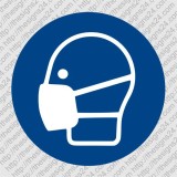 WEAR RESPIRATORY MASK - ISO MANDATORY SAFETY LABLE
