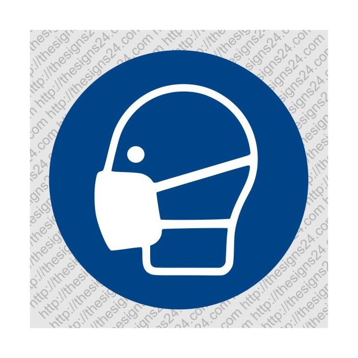 WEAR RESPIRATORY MASK - ISO MANDATORY SAFETY LABLE
